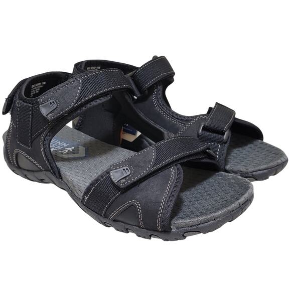 Nunn Bush Men Rio Bravo Fisherman Sport Sandals Size US 11W Black Faux Leather main image 2